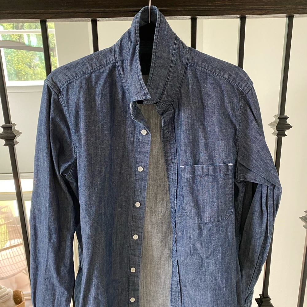 J Crew slim fit denim button down